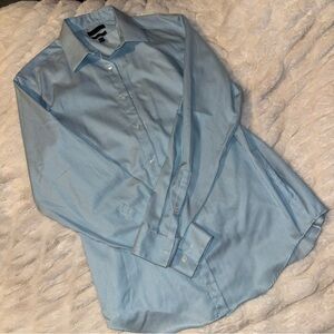 Calvin Klein Men’s Blue Stripe Button Down Shirt 34 / 35 Slim Fit Long Sleeve